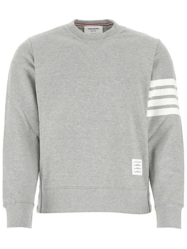 4 Bar Loopback Jersey Sweatshirt Light Grey - THOM BROWNE - BALAAN 2