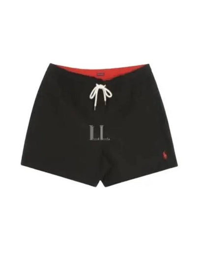 Embroidery Pony Logo Swim Shorts Black - POLO RALPH LAUREN - BALAAN 2