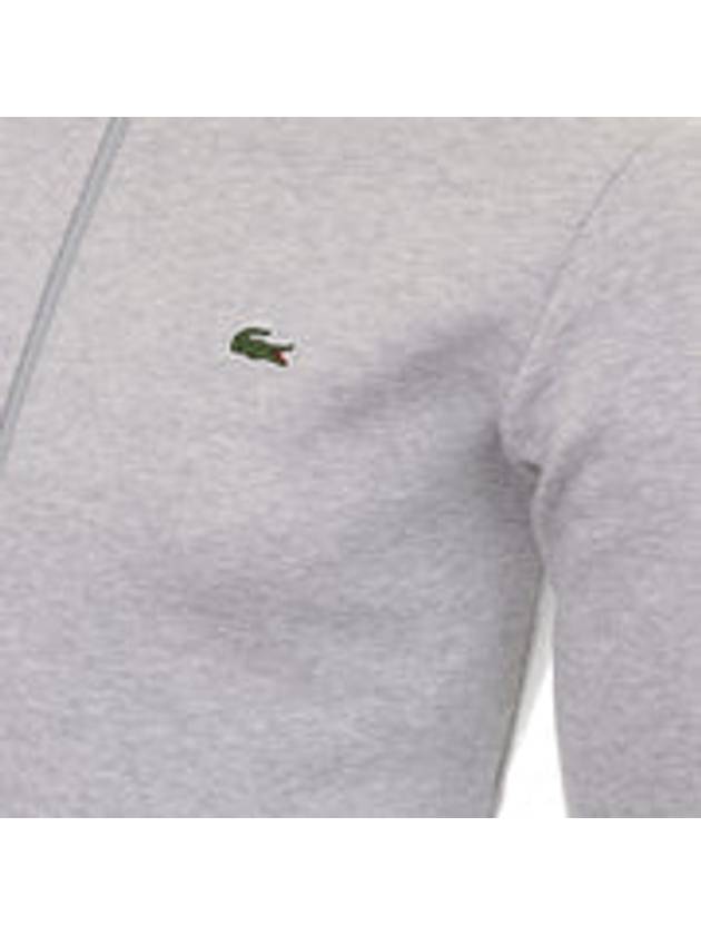 Regular Fit Brushed Fleece Zip-up Jacket Grey - LACOSTE - BALAAN 4