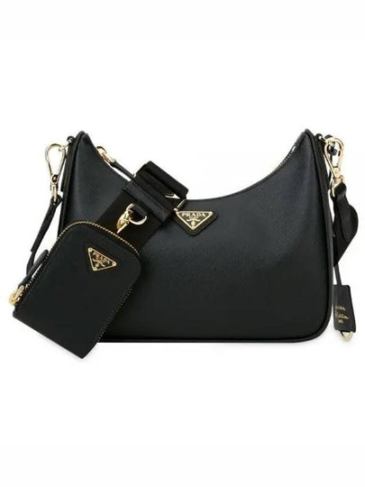 Re-Edition 2005 Saffiano Leather Shoulder Bag Black - PRADA - BALAAN 2