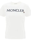 logo embroidery lettering tshirt white 8C000 06 829HP 037 - MONCLER - BALAAN 1