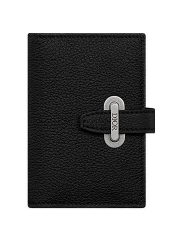 Normandy Vertical Calfskin Bifold Card Wallet Black - DIOR - BALAAN 1