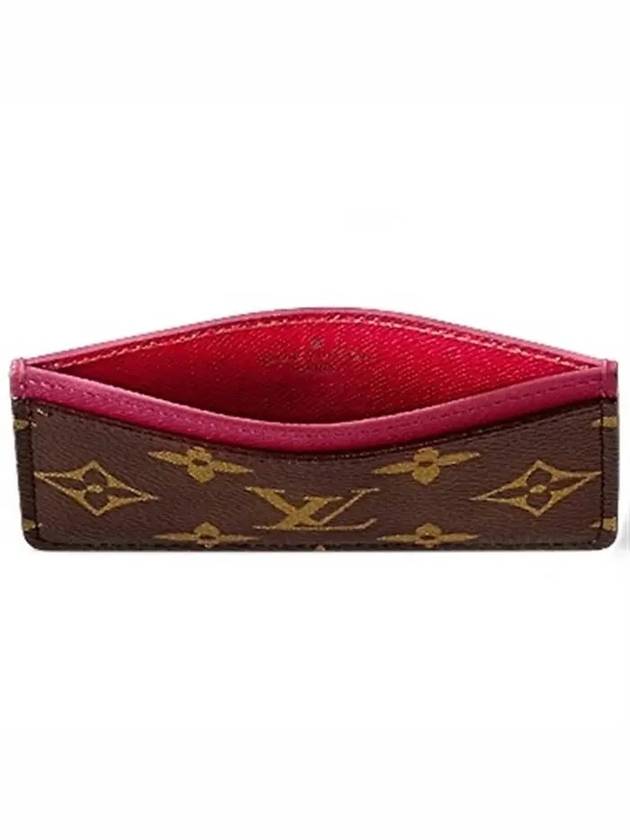 Monogram Card Wallet Fuchsia Brown - LOUIS VUITTON - BALAAN 5