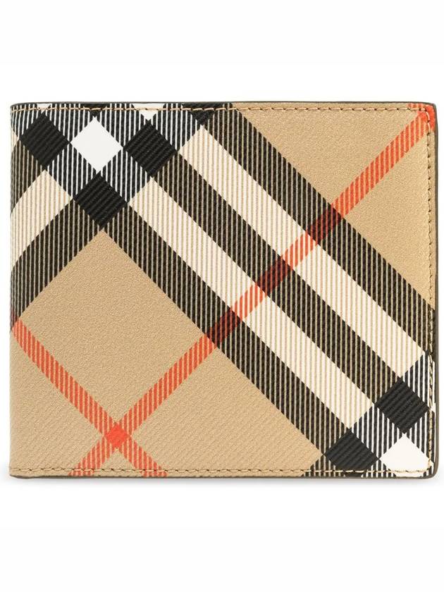 Check Half Wallet Beige - BURBERRY - BALAAN 3