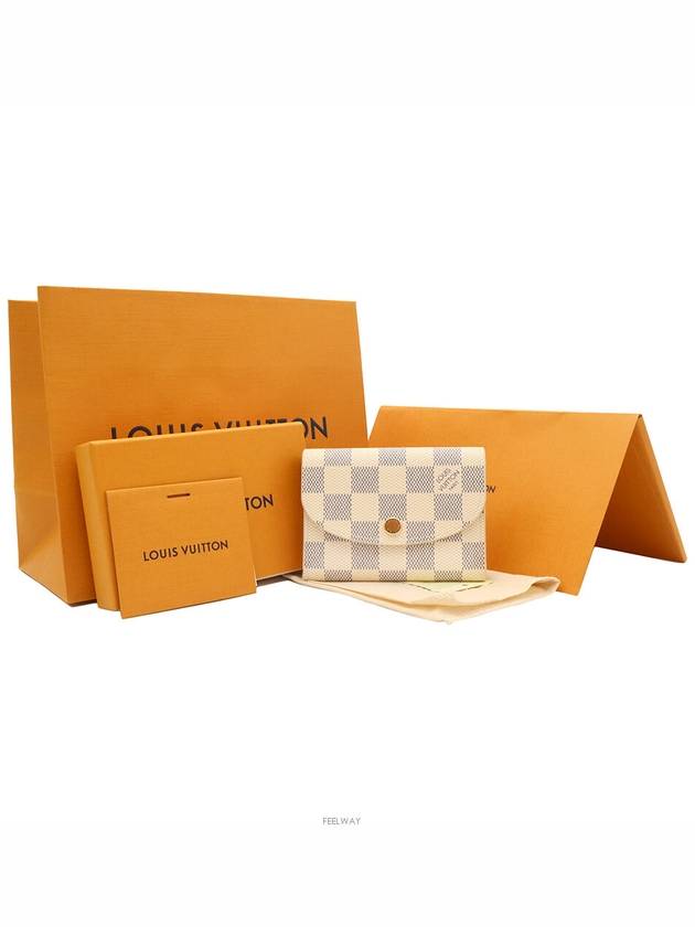 Damier Azur Rosalie Coin Perth Card Wallet Built in Chip N61276 - LOUIS VUITTON - BALAAN 2