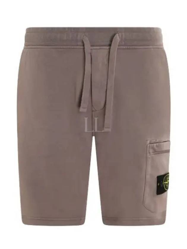 Cotton Fleece Cargo Bermuda Short Dove Grey - STONE ISLAND - BALAAN 2