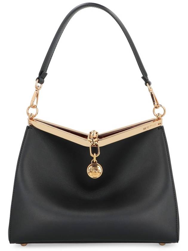 Vela Leather Medium Shoulder Bag Black - ETRO - BALAAN 3