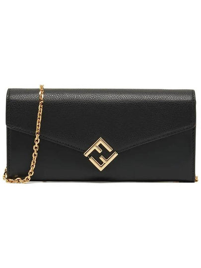 FF Diamond Continental Chain Long Wallet Black - FENDI - BALAAN 2