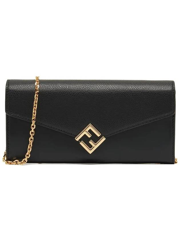 FF Diamond Continental Chain Long Wallet Black - FENDI - BALAAN 3