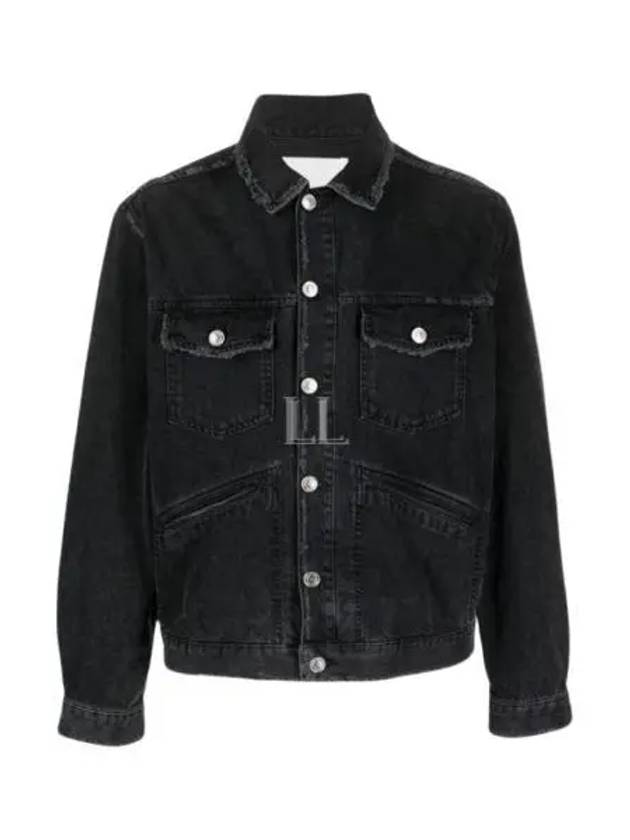 Jango Embroidered Logo Denim Jacket Black - ISABEL MARANT - BALAAN 2