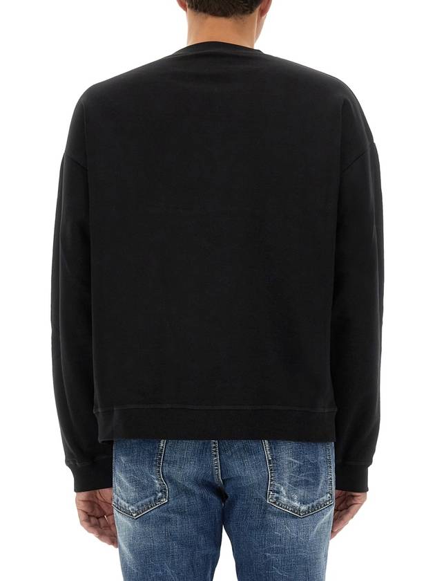 Logo Print Sweatshirt Black - DSQUARED2 - BALAAN 5