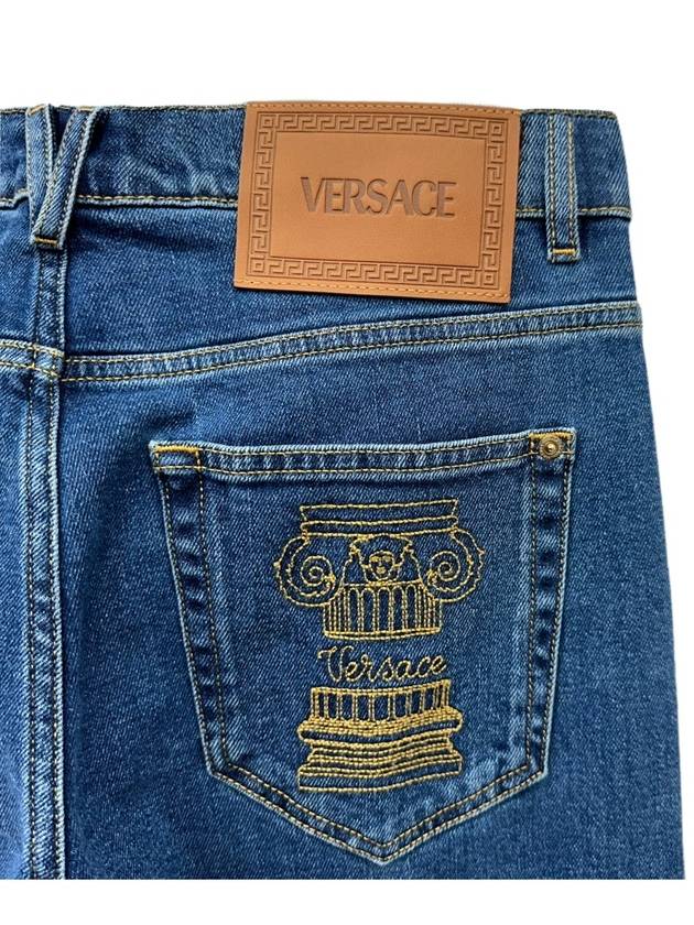 23FW Medusa pocket embroidery slim denim pants 1006078 1D030 - VERSACE - BALAAN 5