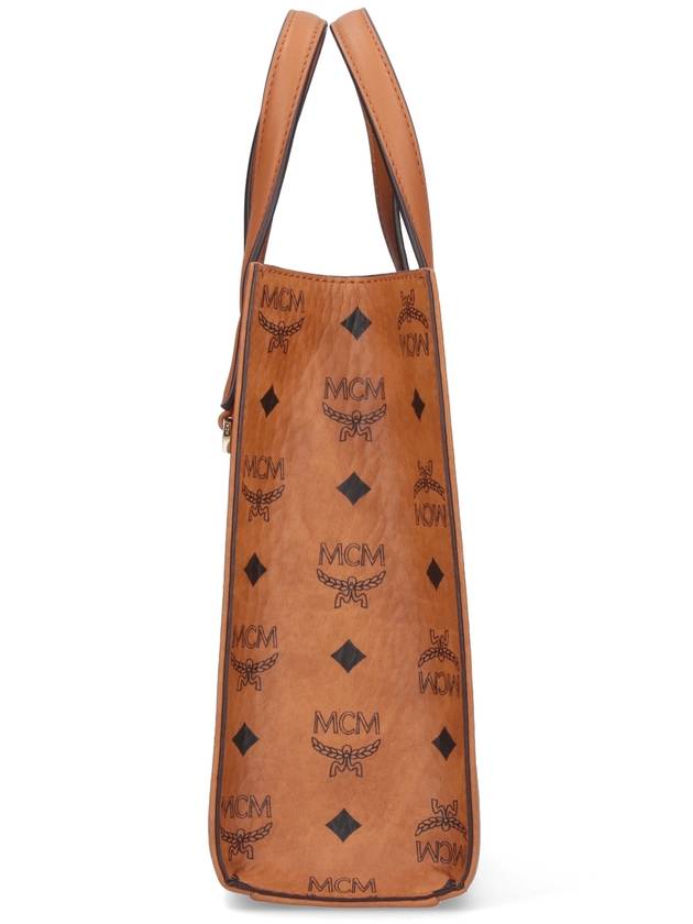 Monogram Print Tote Bag Brown - MCM - BALAAN 6