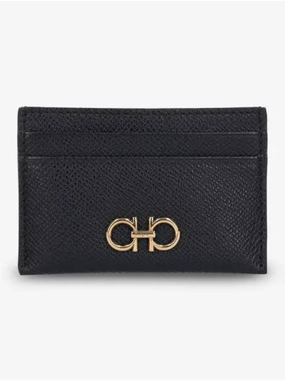 Gancini Card Wallet Black - SALVATORE FERRAGAMO - BALAAN 2