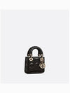 Micro Lady Mini Bag Cannage Lambskin Gold Black - DIOR - BALAAN.