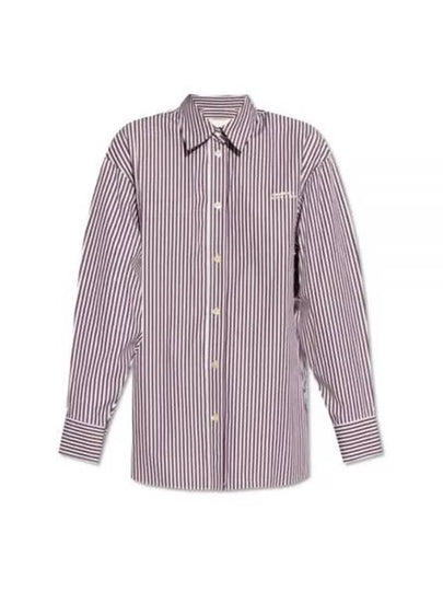 Fabrica Striped Long Sleeve Shirt Ecru Burgundy - ISABEL MARANT - BALAAN 2