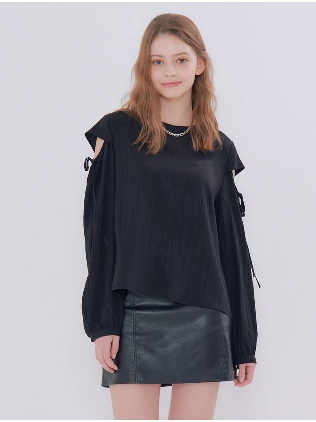 Ribbon Detail Blouse Black - METAPHER - BALAAN 2