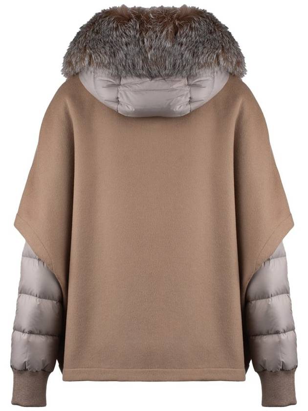 Moorer Short Hazelnut Hood Matched With Down Jacket - MOORER - BALAAN 2