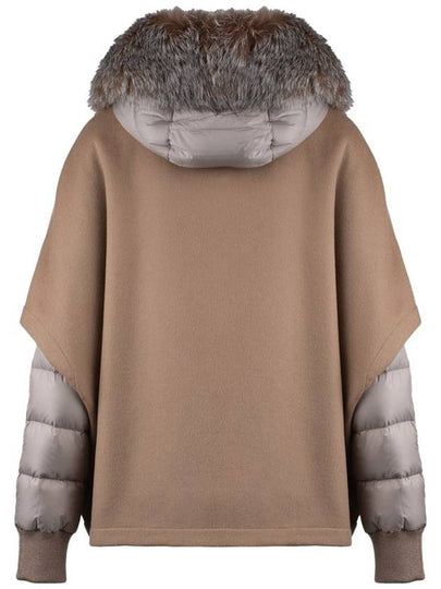 Moorer Short Hazelnut Hood Matched With Down Jacket - MOORER - BALAAN 2