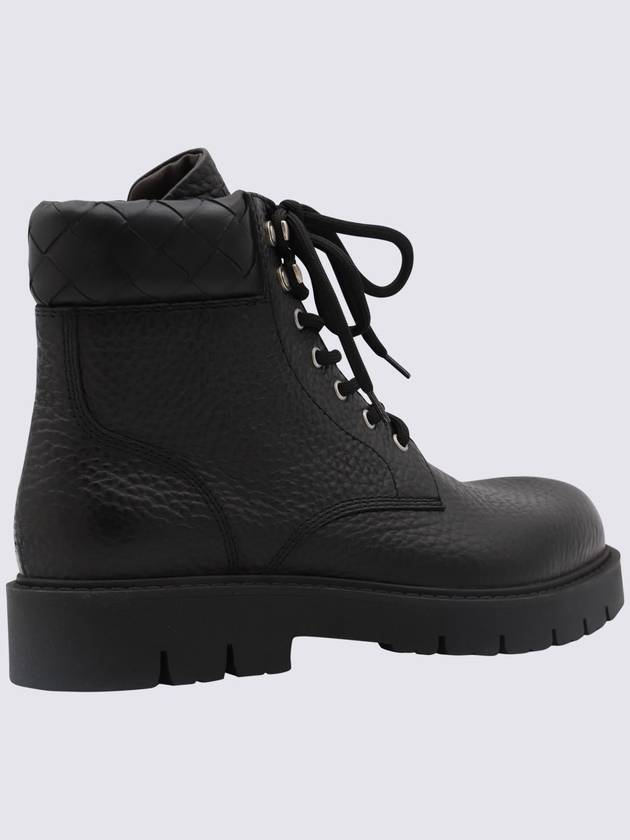 Haddock Leather Combat Boots Black - BOTTEGA VENETA - BALAAN 5