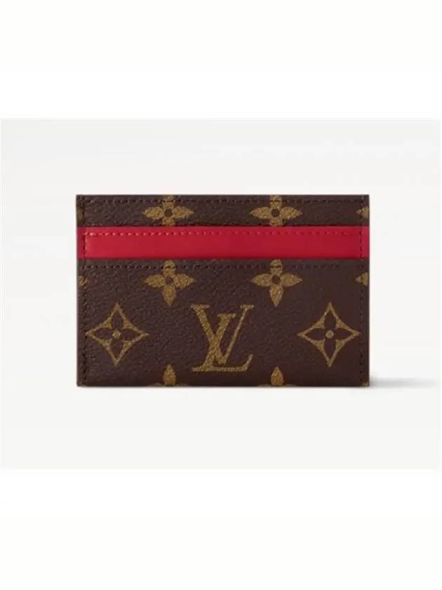 Double Card Wallet Brown Red - LOUIS VUITTON - BALAAN 2