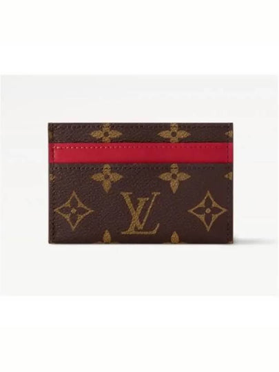 Double Card Wallet Brown Red - LOUIS VUITTON - BALAAN 2