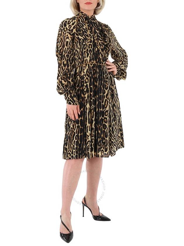 Burberry Ladies Embellished Leopard Silk Dress, Brand Size 8 (US Size 6) - BURBERRY - BALAAN 2