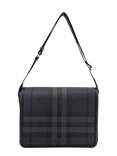 Check Logo Messenger Bag Grey - BURBERRY - BALAAN 1