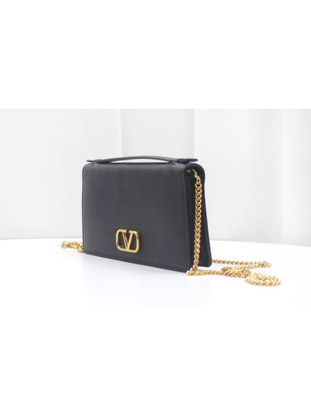 Garavani V logo mini chain cross bag black 2W2P0W42SNP - VALENTINO - BALAAN 2