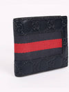 GG Samsun Seama Navy Half Wallet 408827 - GUCCI - BALAAN 3