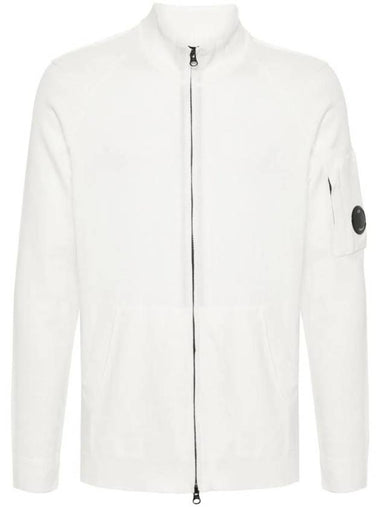 Knit Bomber Jacket White - CP COMPANY - BALAAN 1