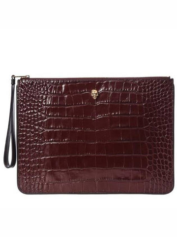 Hand Strap Coco Stamp Clutch Bag Red - ALEXANDER MCQUEEN - BALAAN 1