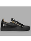 Frankie Crocodile Effect Low-Top Sneakers Black - GIUSEPPE ZANOTTI - BALAAN 3