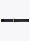 Snake Leather Belt Black - SAINT LAURENT - BALAAN 2