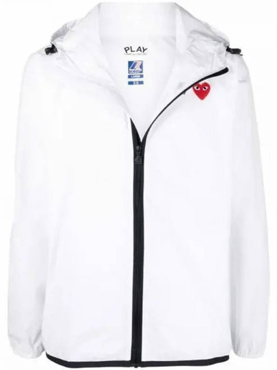 Small Heart Wappen Windbreaker White - COMME DES GARCONS - BALAAN 2