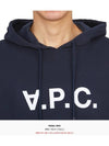 Milo Logo Cotton Hoodie Blue - A.P.C. - BALAAN 6