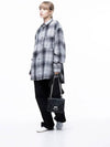 For Women W243SH01BK Loose Fit Flannel Check Shirt Black - CHANCE'S NOI - BALAAN 4