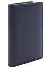 Stitched Bi-Fold Leather Card Wallet Navy - MAISON MARGIELA - BALAAN 4