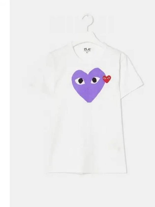 Women s Purple Heart Print T shirt Domestic Product GM0023110832572 - COMME DES GARCONS PLAY - BALAAN 1