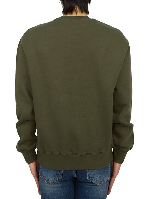 Flower Logo Print Comfort Sweatshirt Military Green - MAISON KITSUNE - BALAAN 4