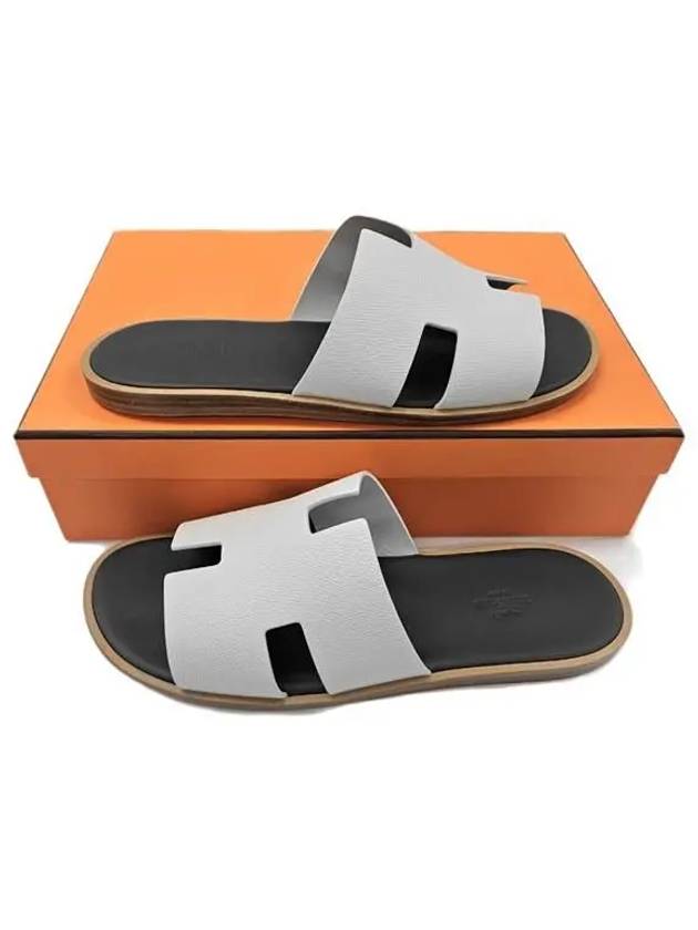 Hermes Izmir Sandal Epsom Blanc De Paris Bleu Celeste - HERMES - BALAAN 2