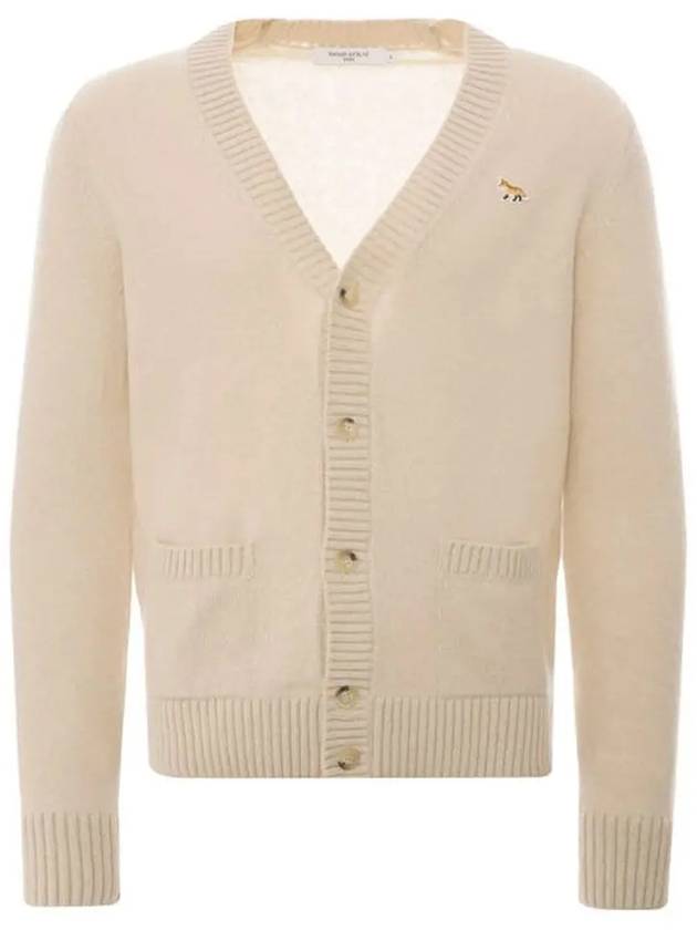 Baby Fox Patch Boxy Cardigan Beige - MAISON KITSUNE - BALAAN 3