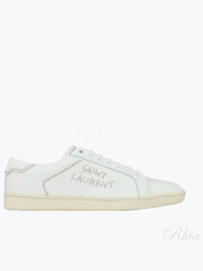 Women's SL 08 Smooth Leather Low Top Sneakers Blanc Optic - SAINT LAURENT - BALAAN 2