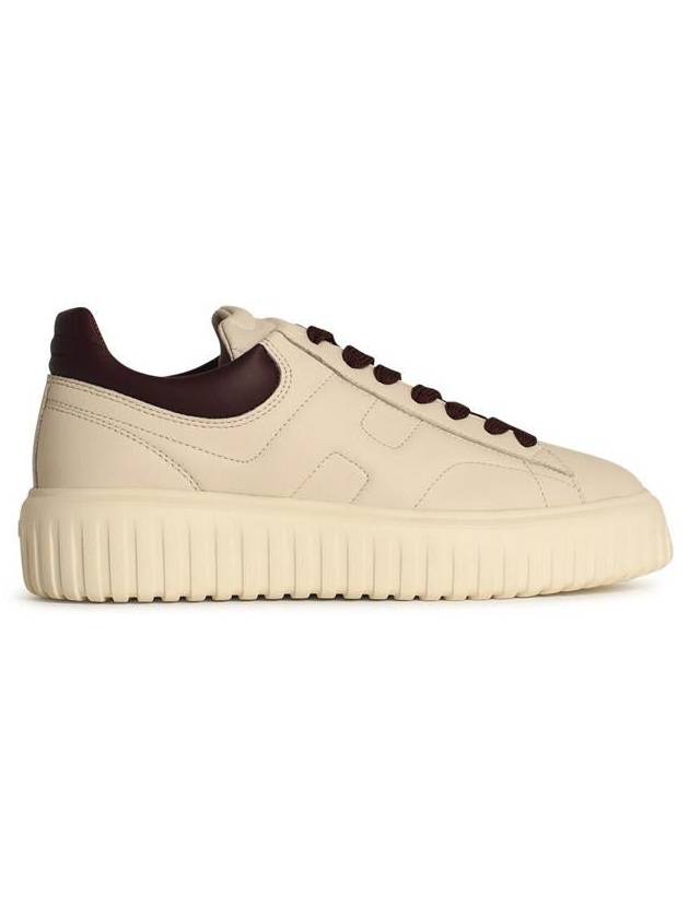 Hogan 'H Stripes' Ivory Leather Sneakers - HOGAN - BALAAN 1