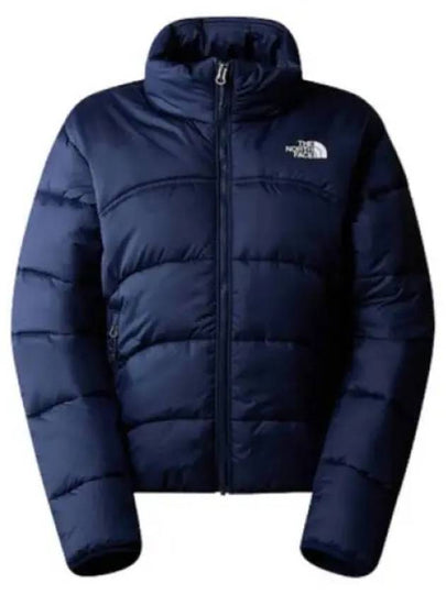 Women's Logo Print Side Zip Pockets Padding Navy - THE NORTH FACE - BALAAN 2