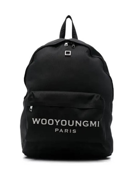 Black Logo Cordura Backpack W243BA01851B - WOOYOUNGMI - BALAAN 1