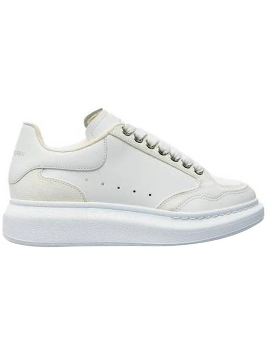 Larry Two Tone Suede Leather Low Top Sneakers White - ALEXANDER MCQUEEN - BALAAN 1