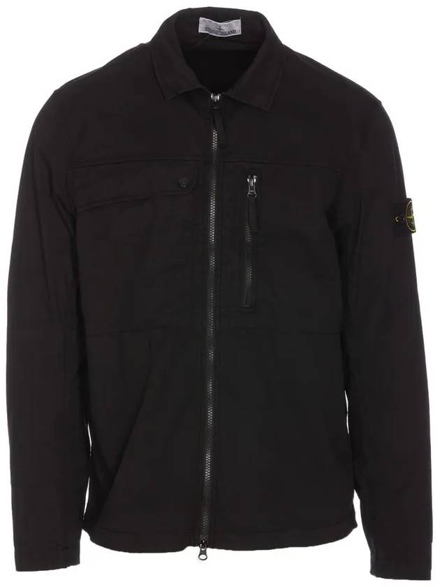 Supima Cotton Twill Stretch-TC Jacket Black - STONE ISLAND - BALAAN 2