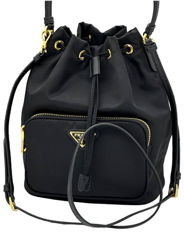 Duet Re-Nylon Bucket Bag Black Gold - PRADA - BALAAN 6