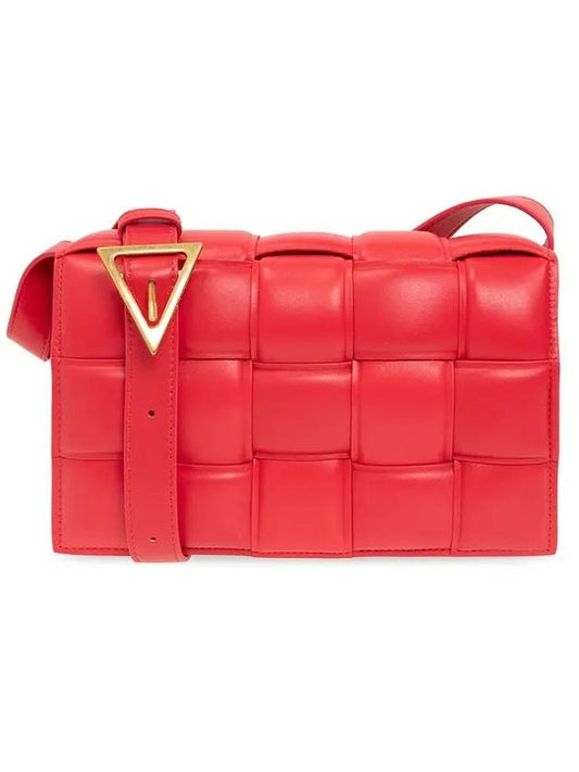 Gold Padded Cassette Cross Bag Strawberry - BOTTEGA VENETA - BALAAN.